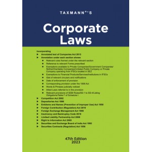 Taxmann's Corporate Laws by Taxmann's Editorial Board